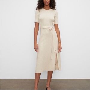 CLUB MONACO | Short Sleeve Ribbed Tee Shirt Dress w/ Belt | XS